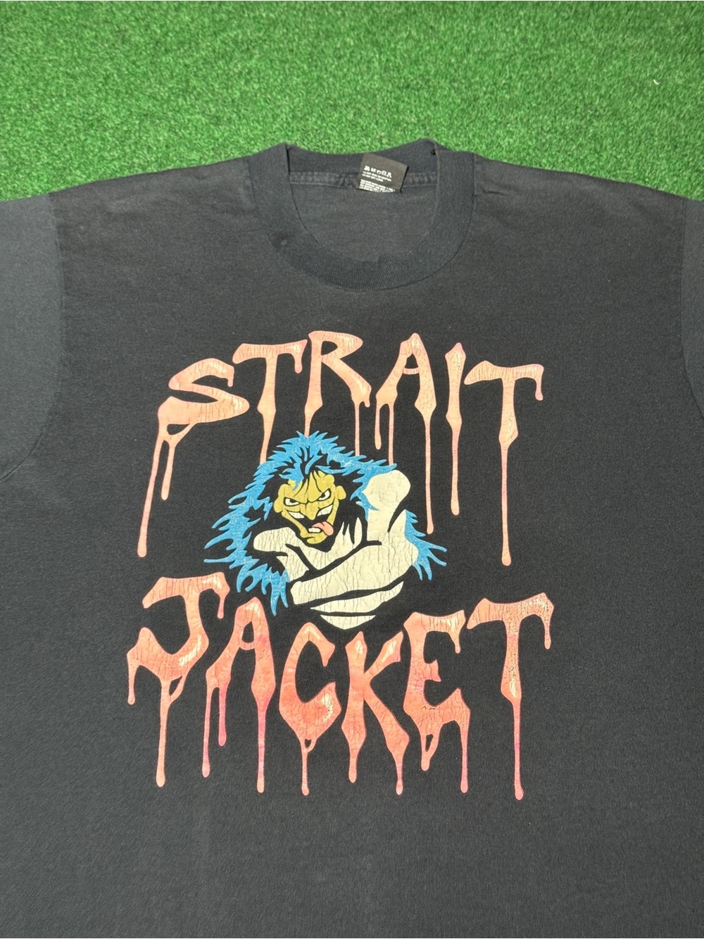 Vintage 90s Strait Jacket Underground Comic Book T-shirt, Rare Original Owner